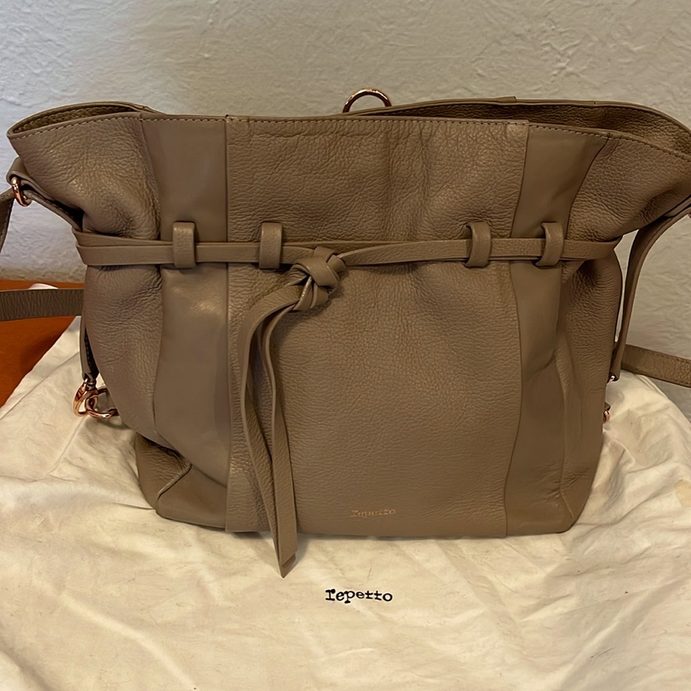 Repetto leather bag rose gold details